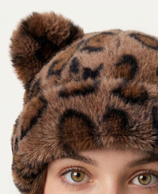 The Cozi Leopard Print Beanie